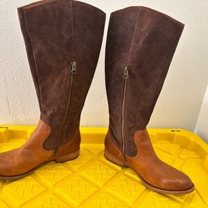 Brown Leather Knee-High Boots